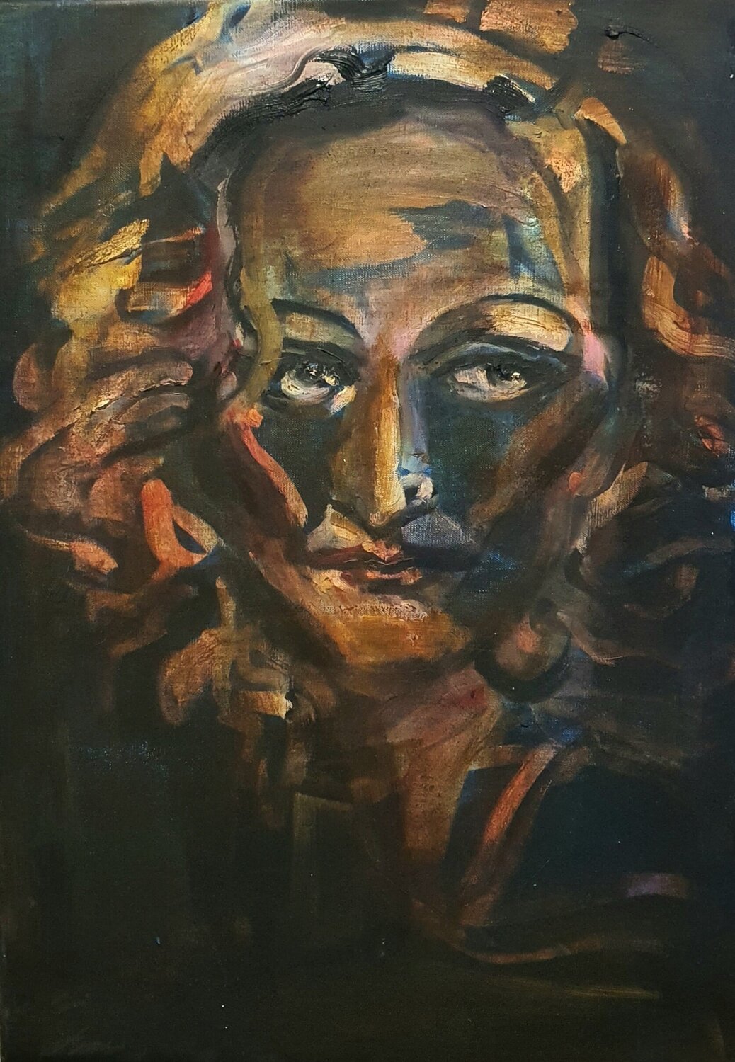 Mysteriose Marlene Dietrich Karibou Original painting for sale