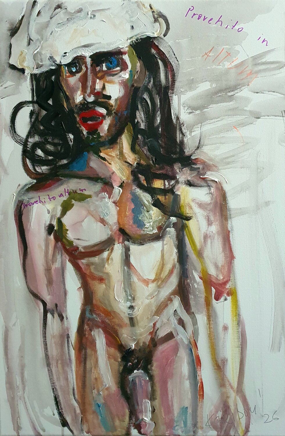 Provehito in altum. Pop rock Idol Jared Leto Karibou Original painting for sale