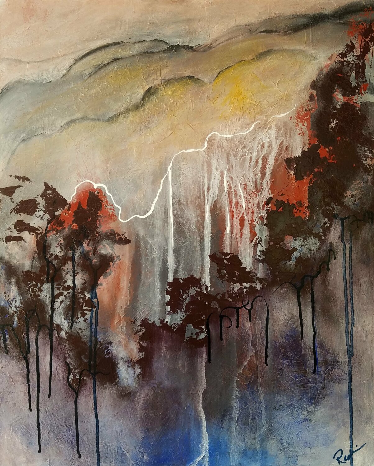 Wait and Wonder Redin Winter Original painting for sale