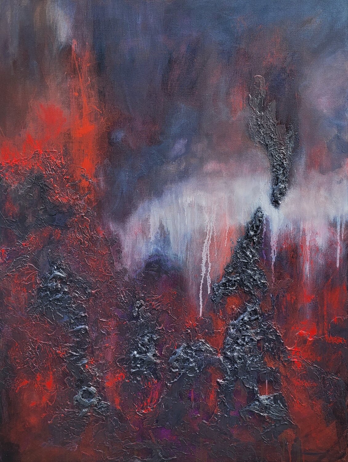 Born of Fluid and Flame #5 Redin Winter Original painting for sale