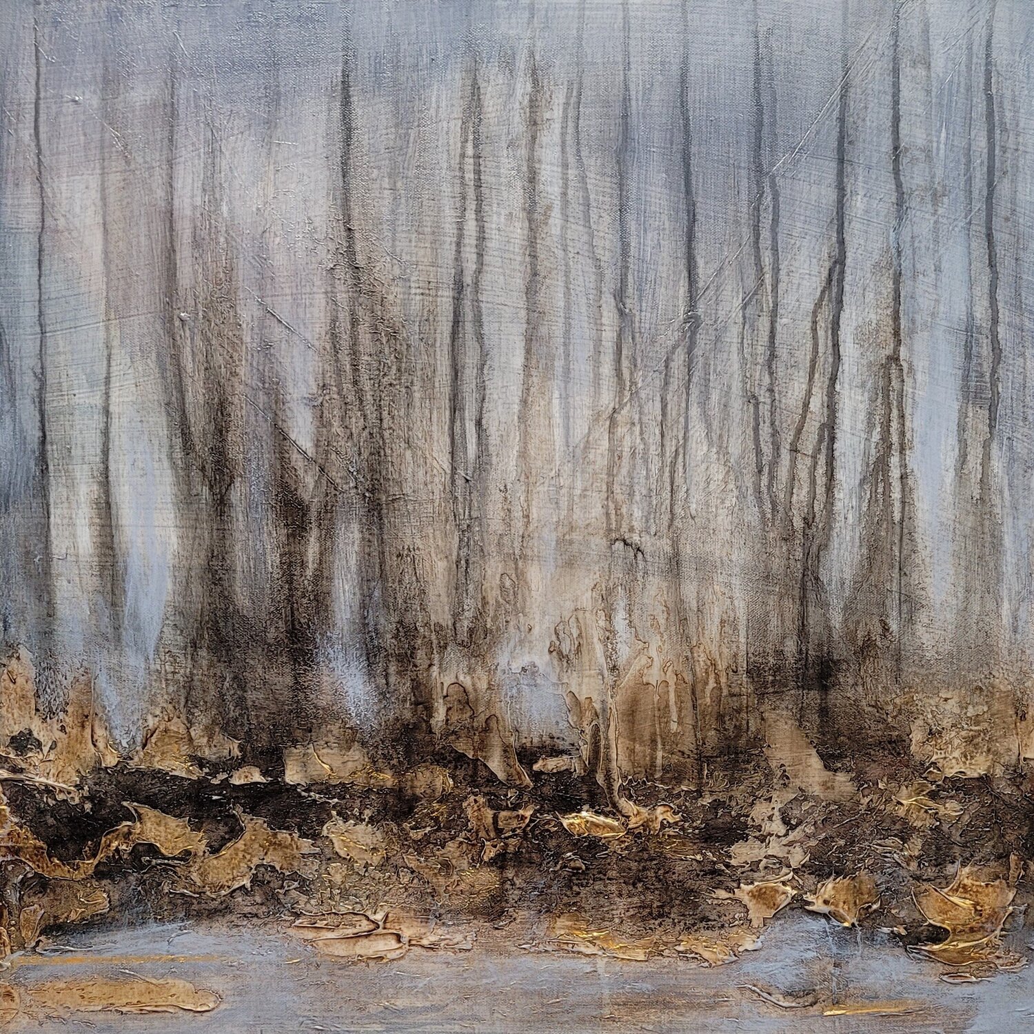 Giants in Waiting Redin Winter Original painting for sale