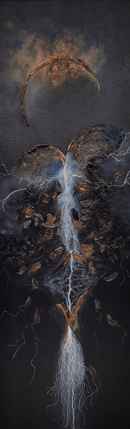 The Black: Origins Redin Winter Original painting for sale