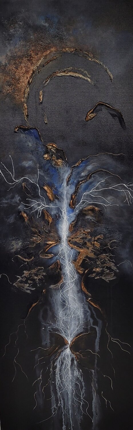 The Black: Sands of Time Redin Winter Original painting for sale