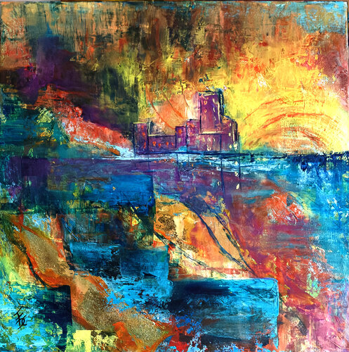 Abbatiale by Françoise Dugourd-Caput, Painting for Sale on Select