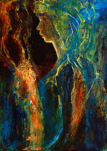 Cœur Ardent by Françoise Dugourd-Caput, Painting for Sale on Select
