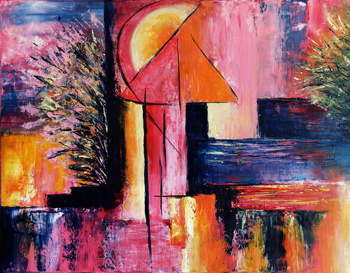 Le pont abandonné by Françoise Dugourd-Caput, Painting for Sale on Select