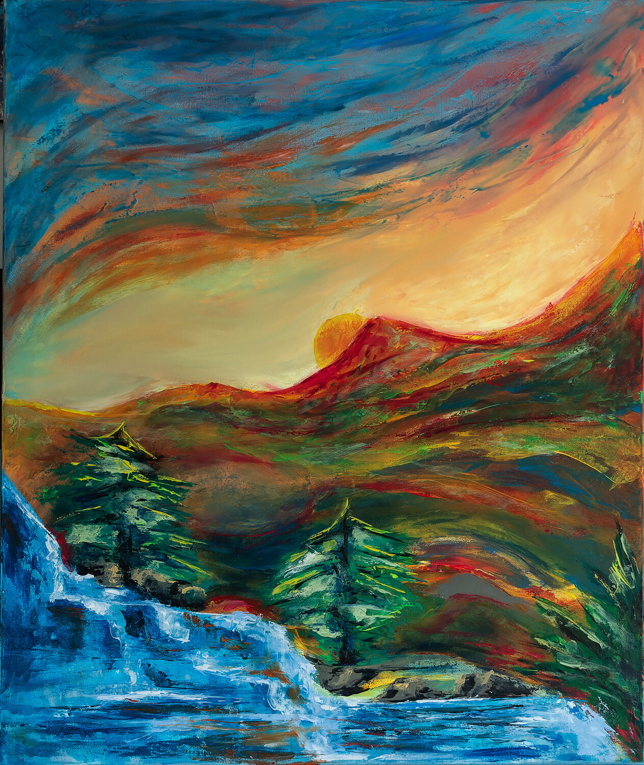 Terre de Feu Françoise Dugourd-Caput Original painting for sale