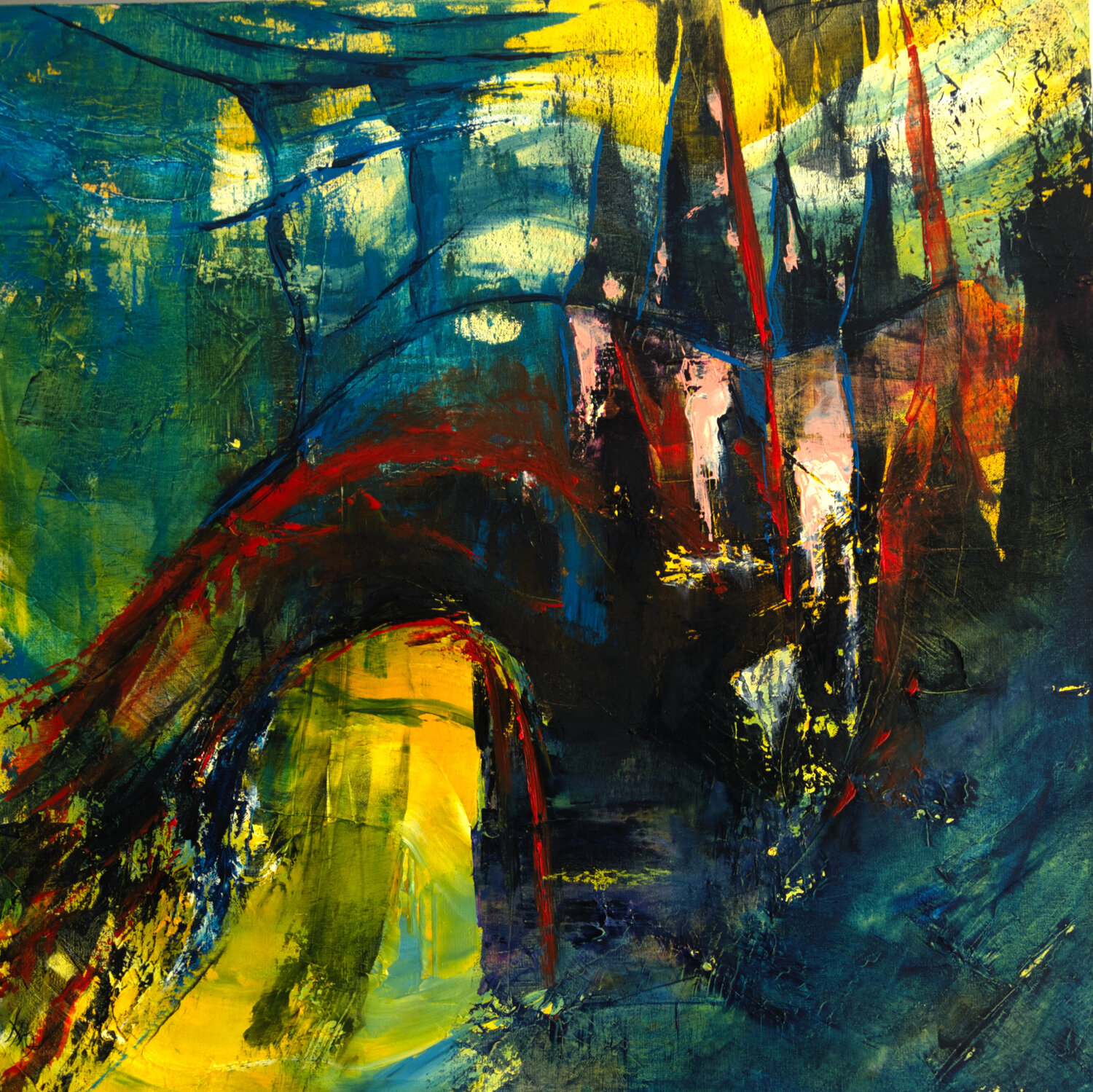 La Cité "Lumière" Françoise Dugourd-Caput Original painting for sale