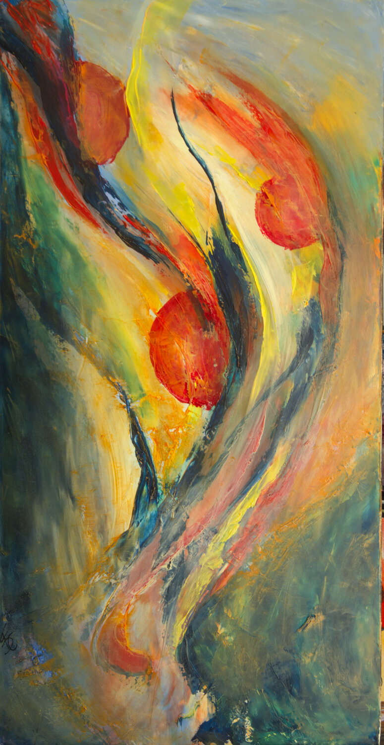 Feu de la St Jean Françoise Dugourd-Caput Original painting for sale