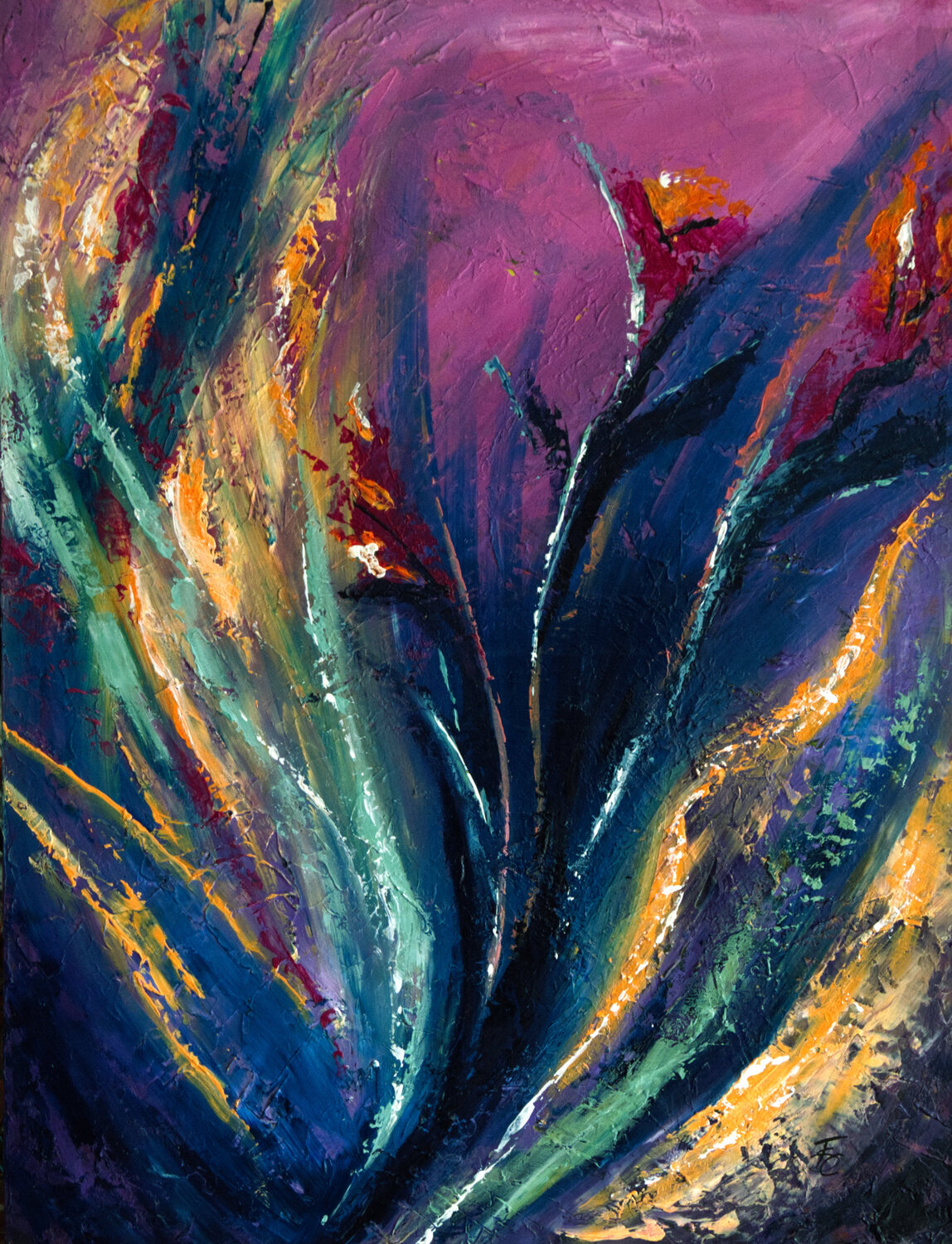 Iridescent Françoise Dugourd-Caput Original painting for sale