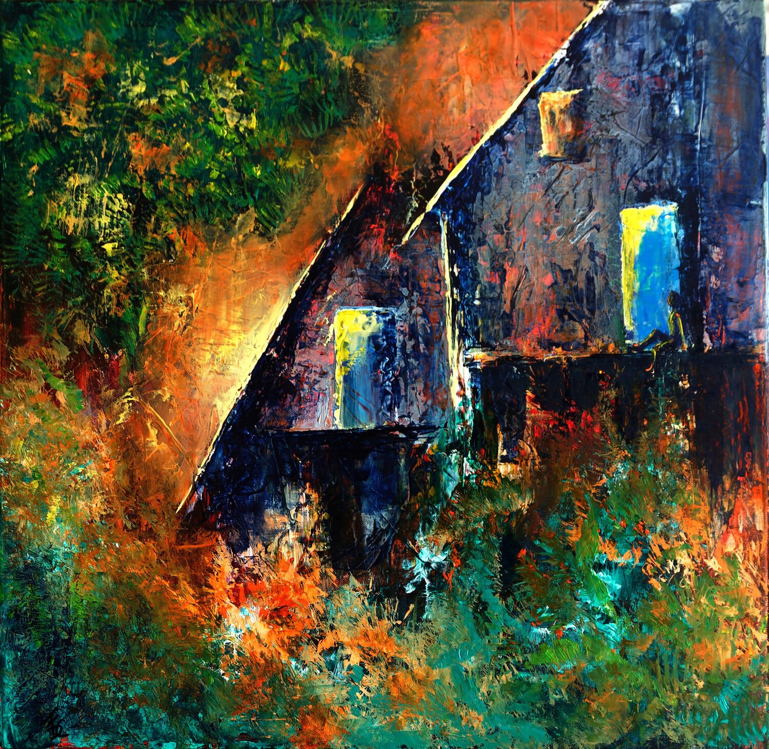 Le rêveur solitaire Françoise Dugourd-Caput Original painting for sale