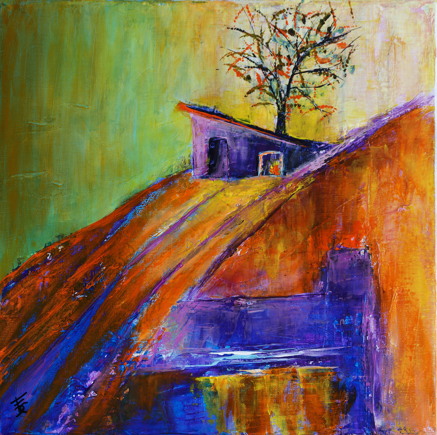 La Thébaïde Françoise Dugourd-Caput Original painting for sale