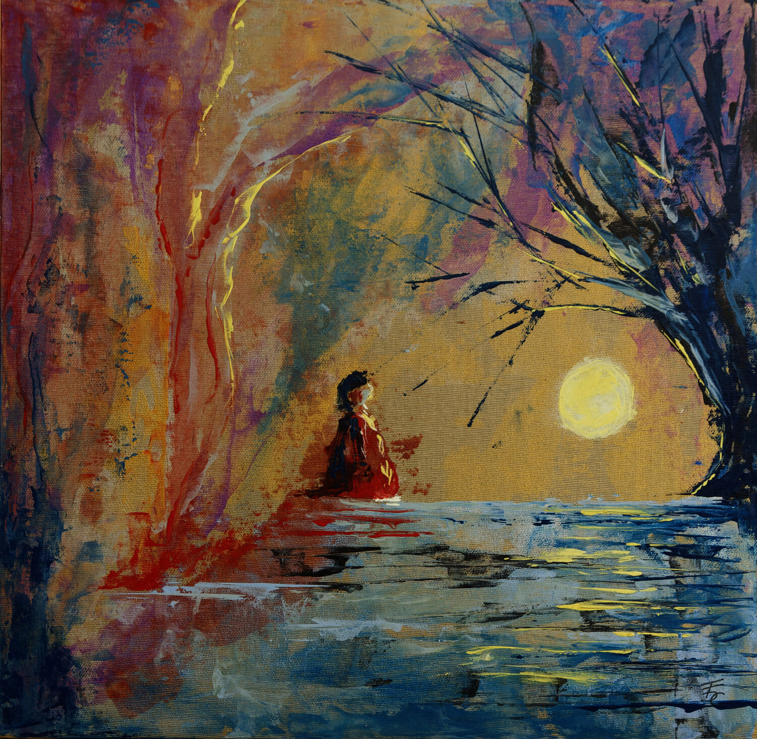 Contemplation Françoise Dugourd-Caput Original painting for sale