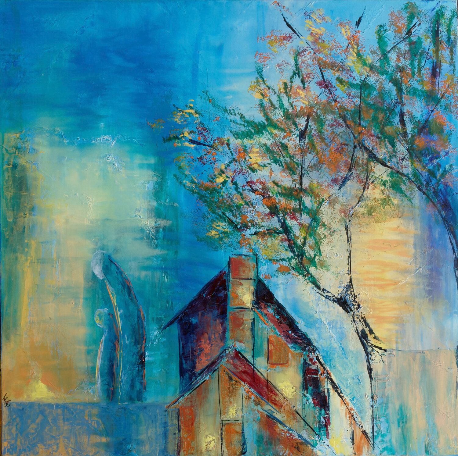 L'ilot de Lumière Françoise Dugourd-Caput Original painting for sale