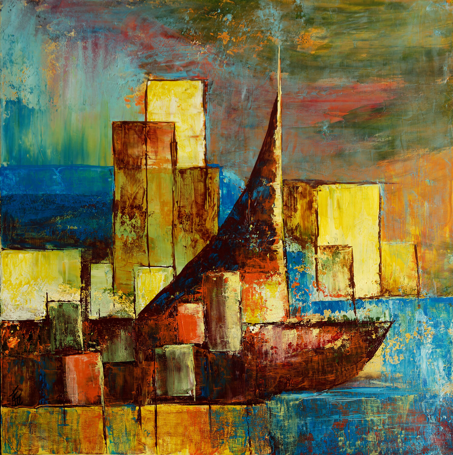 Le grand voyage Françoise Dugourd-Caput Original painting for sale