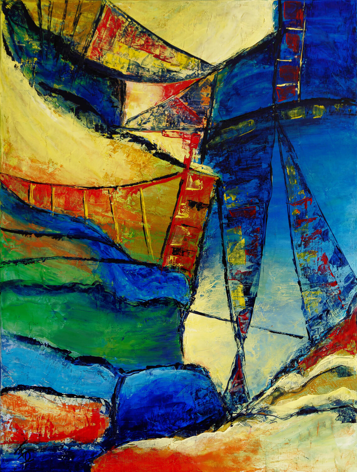 Rêve de frégates Françoise Dugourd-Caput Original painting for sale