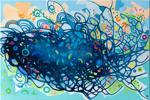 Azure Vibrations von Joseph Villanueva, Malerei kaufen auf Select