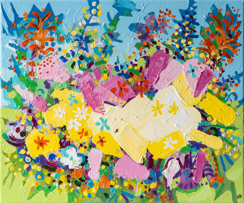 Garden of Abstract Delights von Joseph Villanueva, Malerei kaufen auf Select