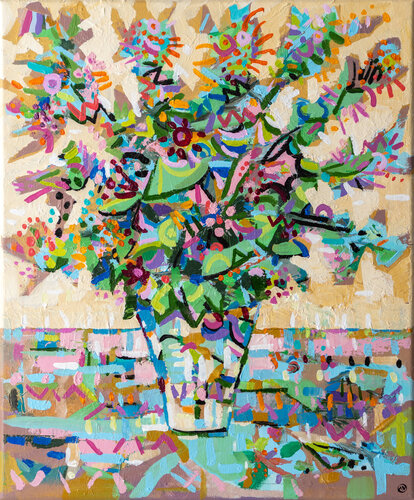 Blooms in Brushstrokes 9 von Joseph Villanueva, Malerei kaufen auf Select