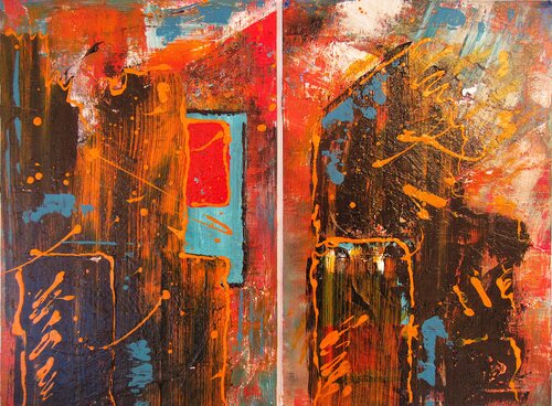 These old houses by Irma Engelbrecht, Painting for Sale on Select