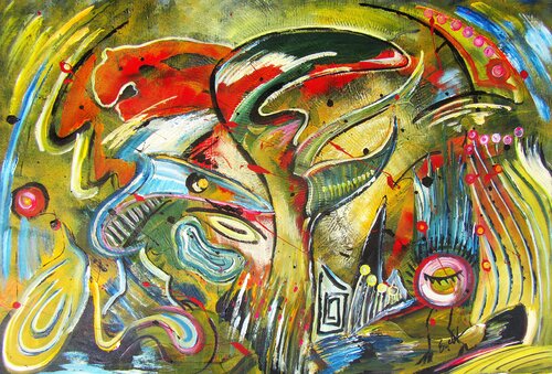 An Abstract Affair by Irma Engelbrecht, Painting for Sale on Select