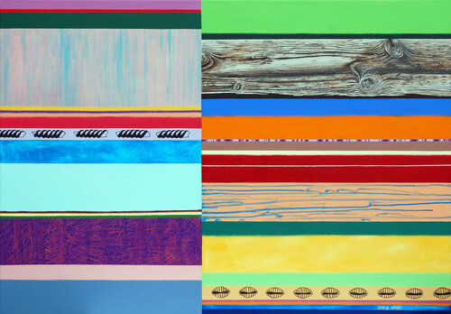 Pasta and Weathered Wood 2 by Steve White, Painting for Sale on Select