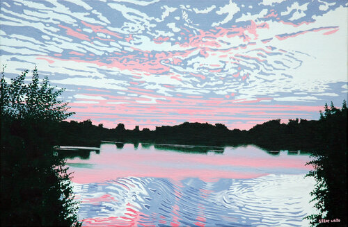 Pink Sunset by Steve White, Painting for Sale on Select