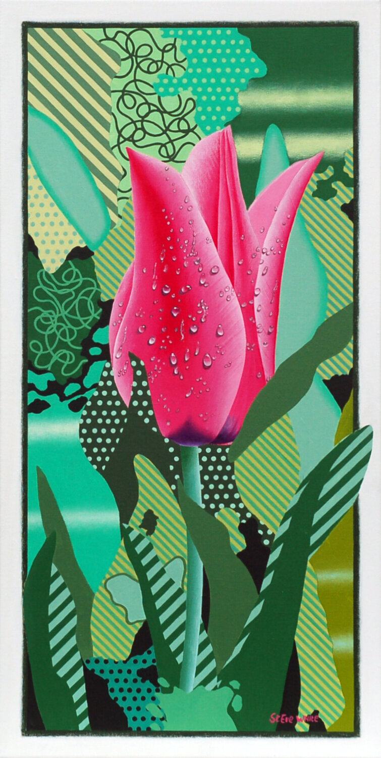 Pink Tulip Steve White Original painting for sale