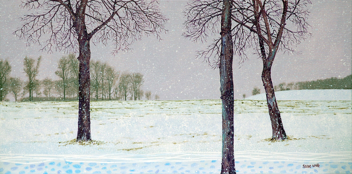 Purple Snow Steve White Original painting for sale