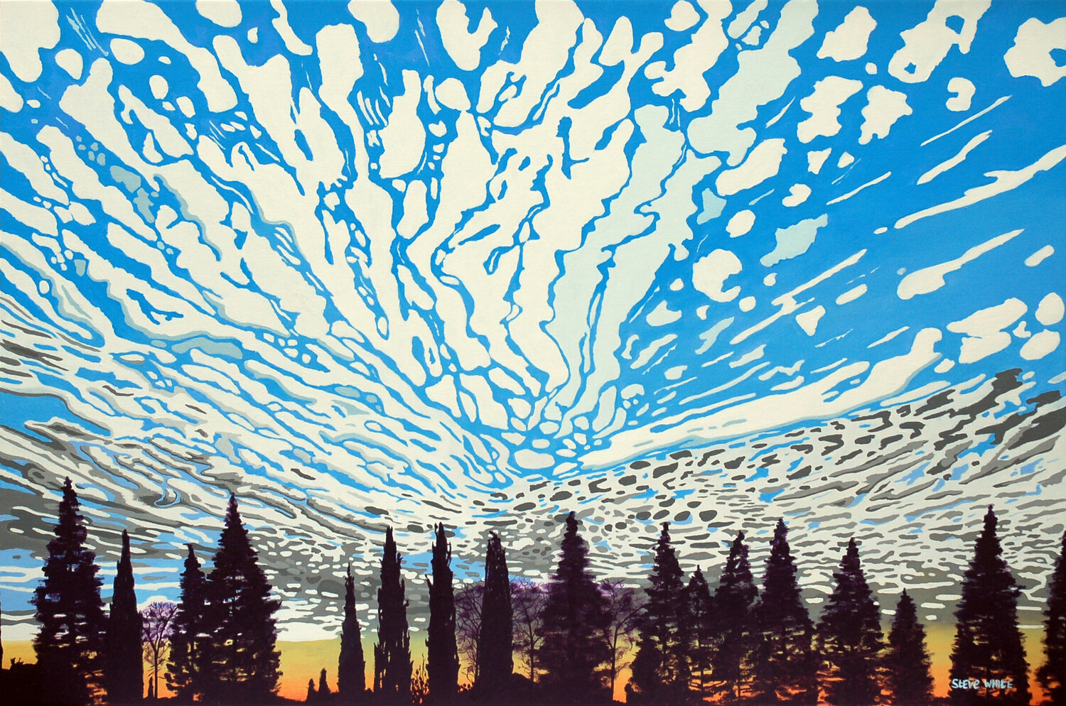 Purple Trees Steve White Original painting for sale