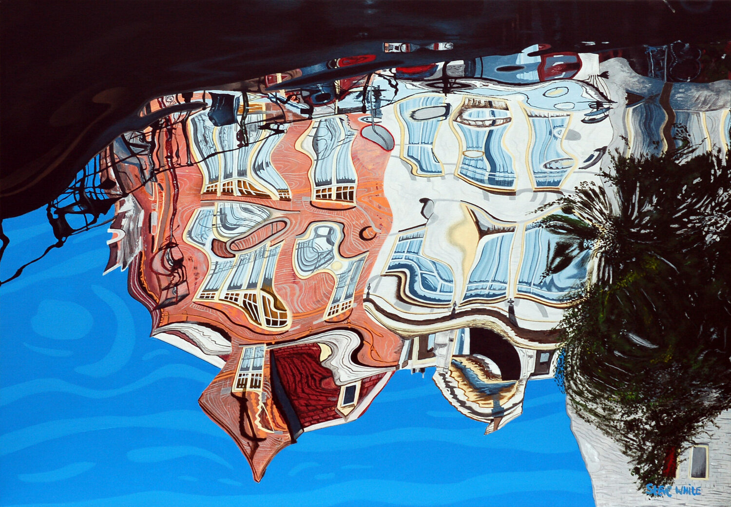 Prinsengracht 330 (Revisited) Steve White Original painting for sale