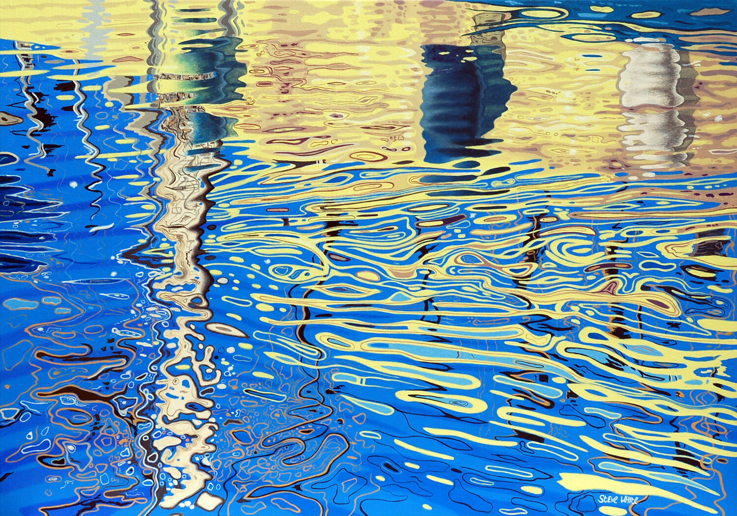 Reflections By Numbers Steve White Original painting for sale