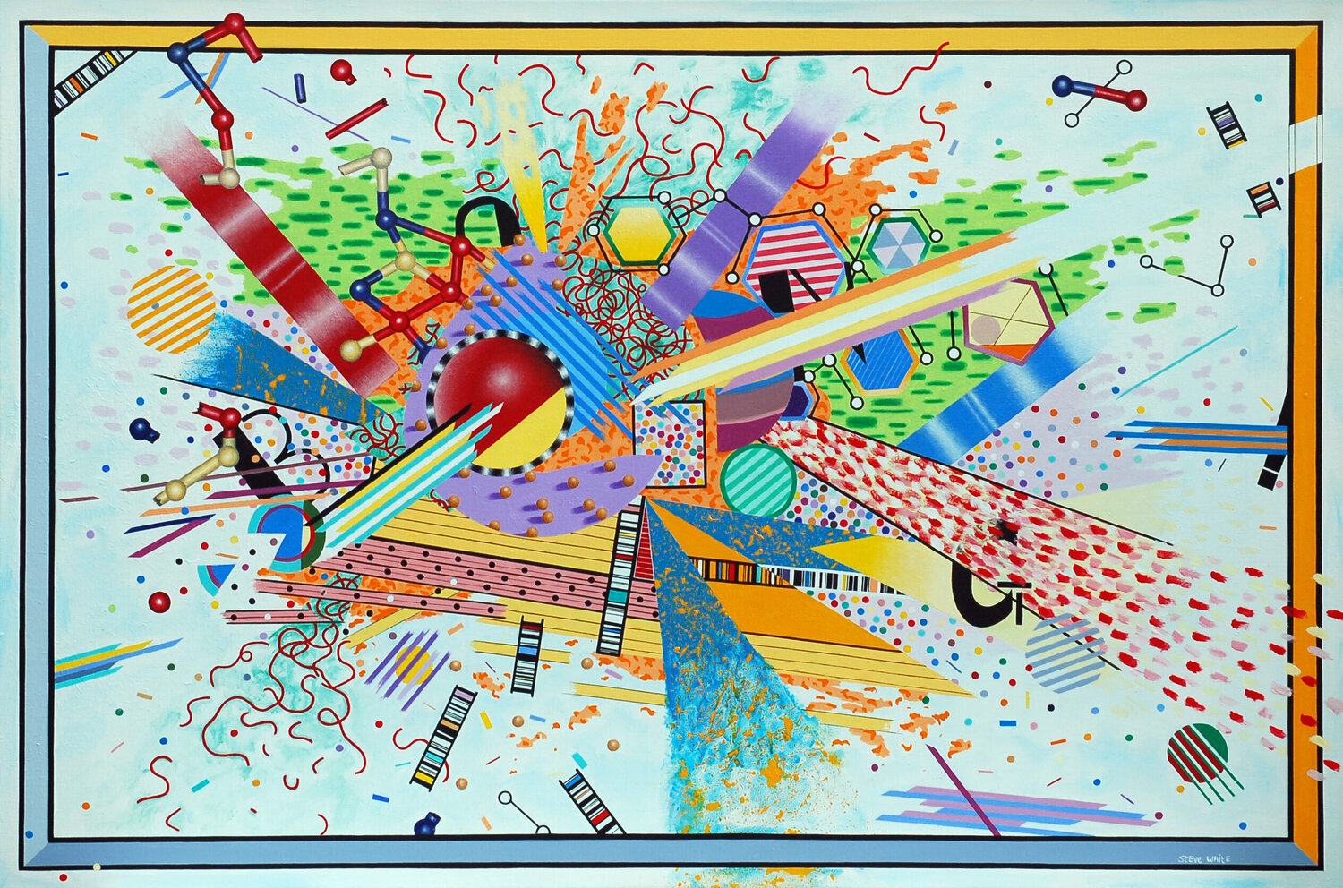 The Big Bang Steve White Original painting for sale