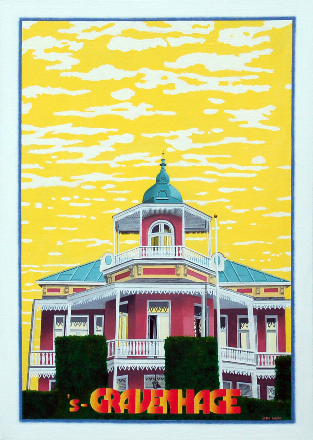Luiksestraat, 's-Gravenhage Steve White Original painting for sale