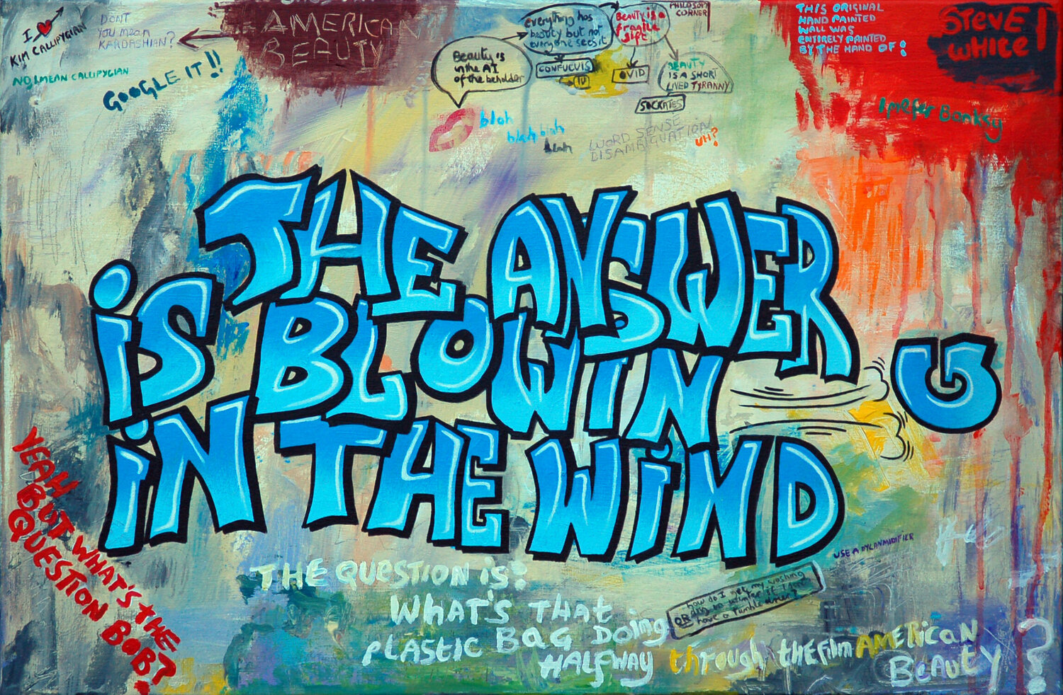 The Answer Is Blowin' In The Wind Steve White Original painting for sale