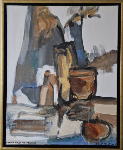 Broken Vase and Apple by Egle Karlonaite, Painting for Sale on Select