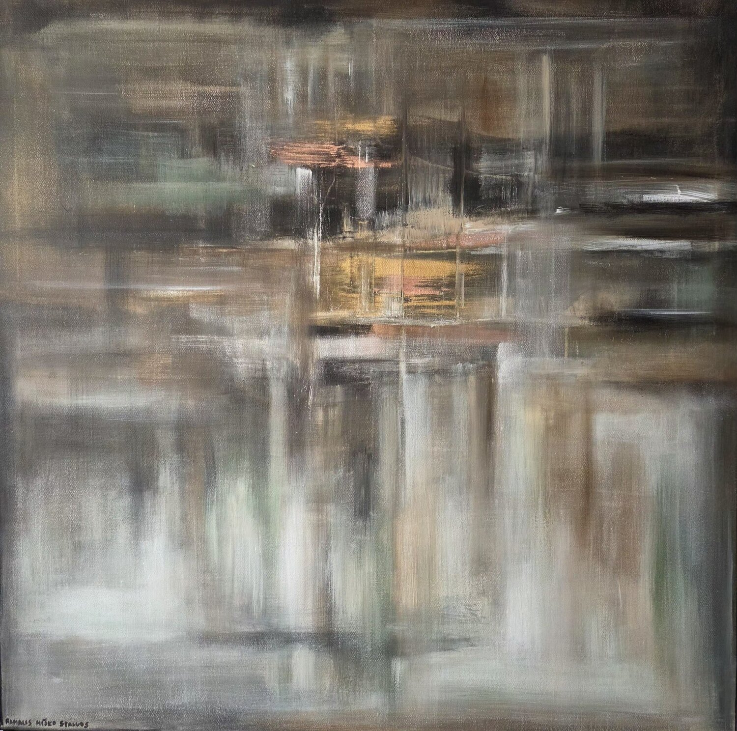 Calm Forest Colors Egle Karlonaite Original painting for sale