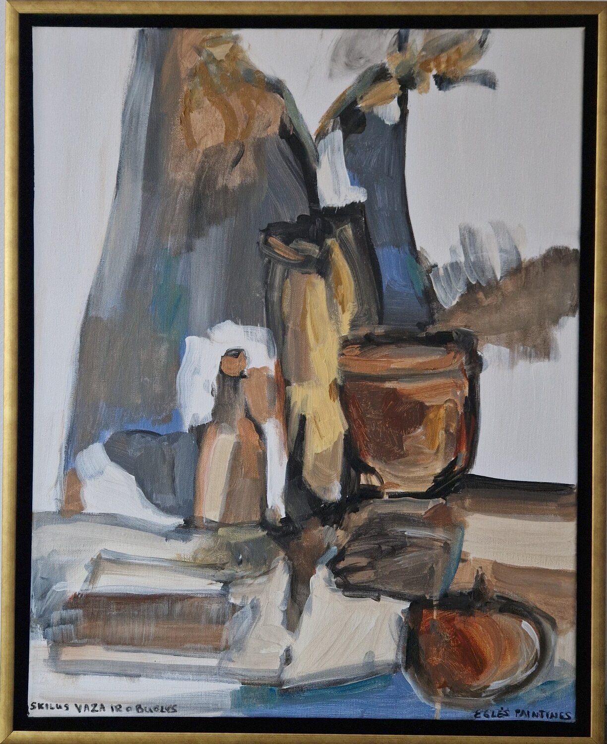 Broken Vase and Apple Egle Karlonaite Original painting for sale