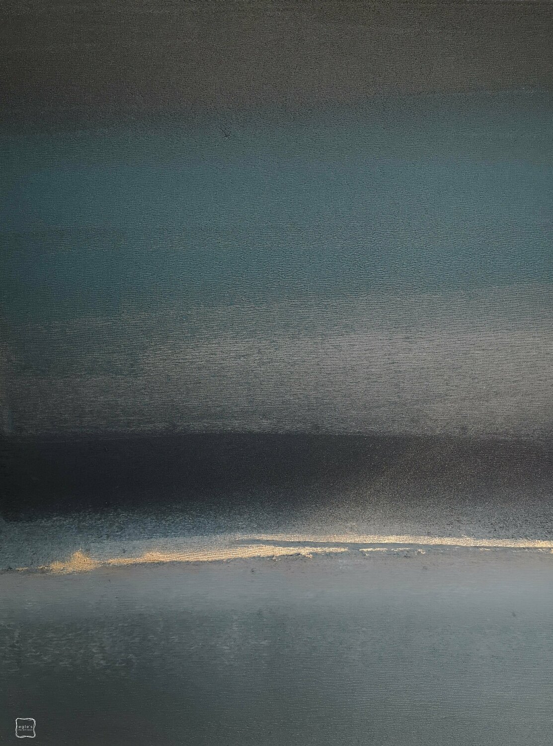 SEA AT NIGHT Egle Karlonaite Original painting for sale