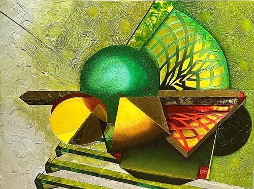 Composition 1: Green by Andy Hollimon, Painting for Sale on Select