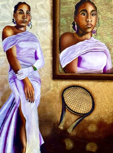 CoCo Gauff  Excellence and Character by Andy Hollimon, Painting for Sale on Select
