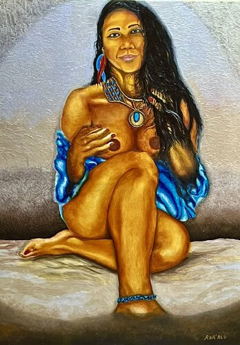 Nubian 7 Tasmanian Thai Queen by Andy Hollimon, Painting for Sale on Select