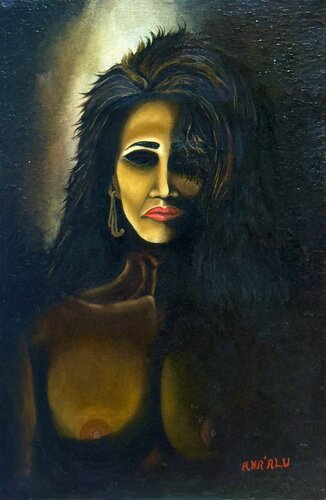 NUBIAN 17.  SECRETS by Andy Hollimon, Painting for Sale on Select