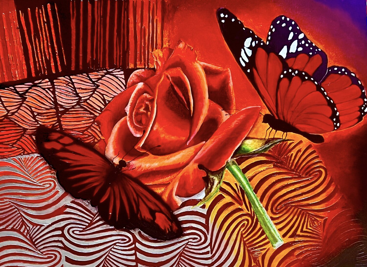 The Rose II Andy Hollimon Original painting for sale
