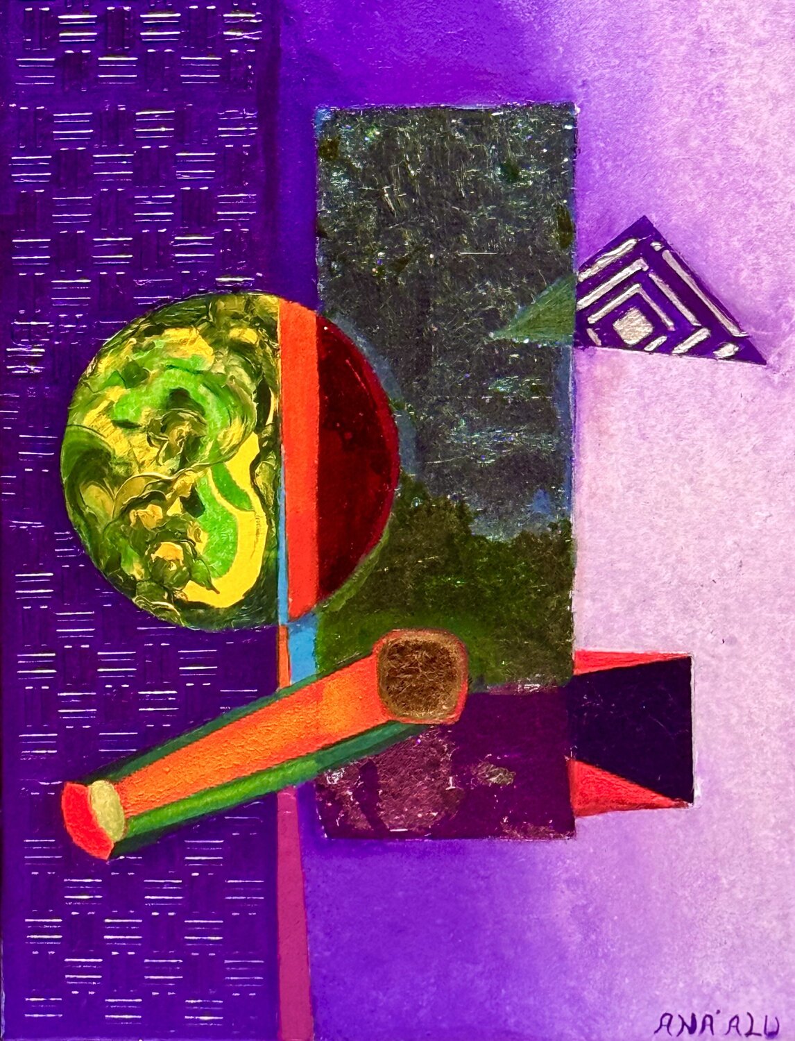 Violette Geo Andy Hollimon Original painting for sale