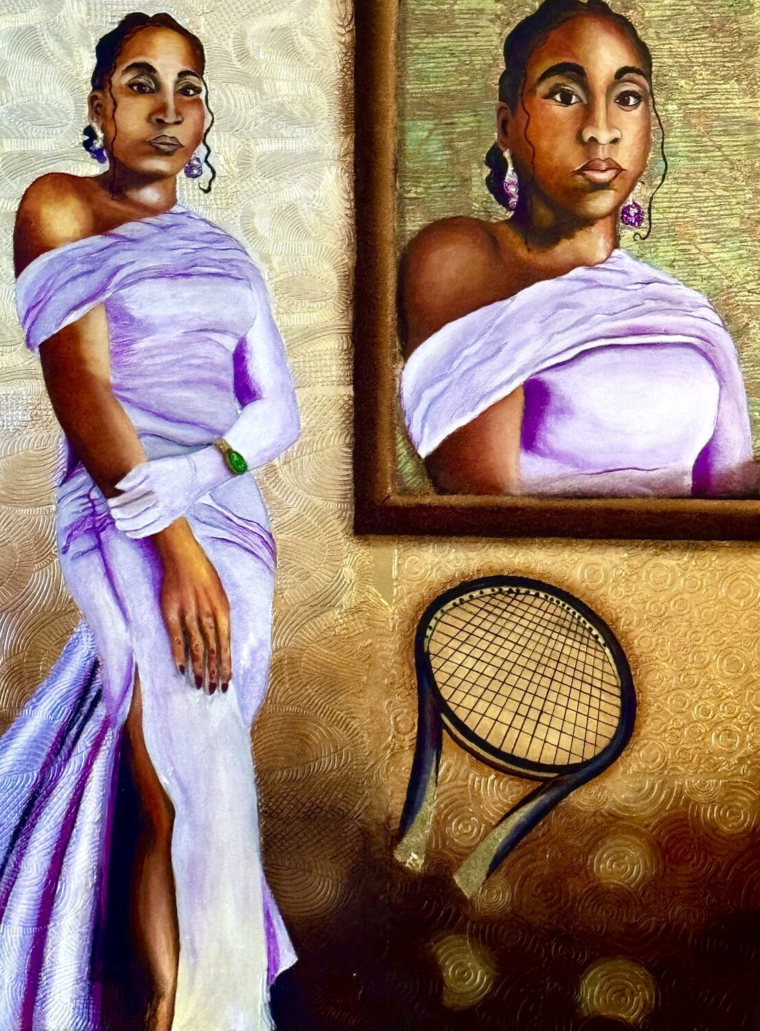 CoCo Gauff  Excellence and Character Andy Hollimon Original painting for sale