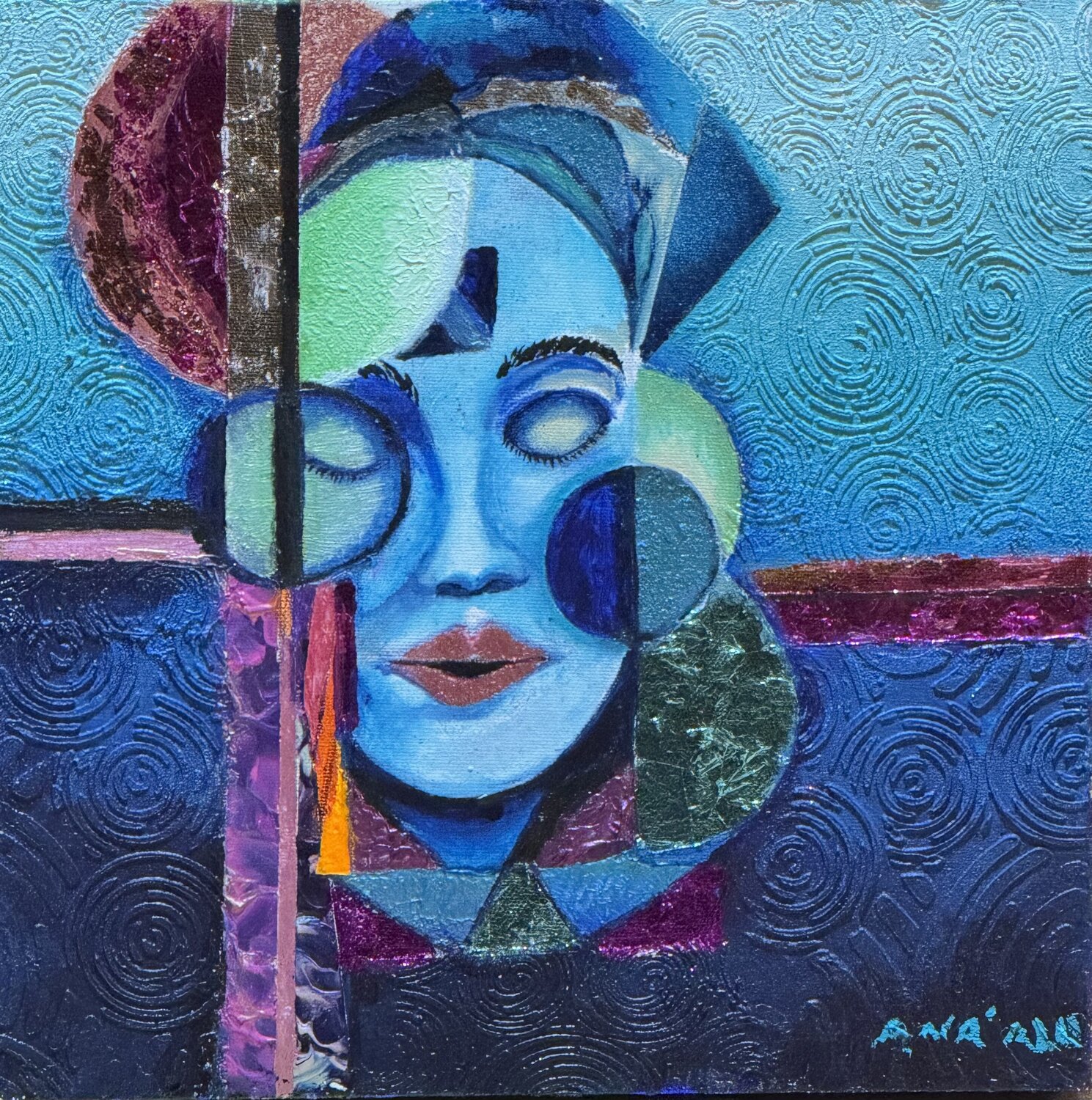 Geometric Meditation Andy Hollimon Original painting for sale