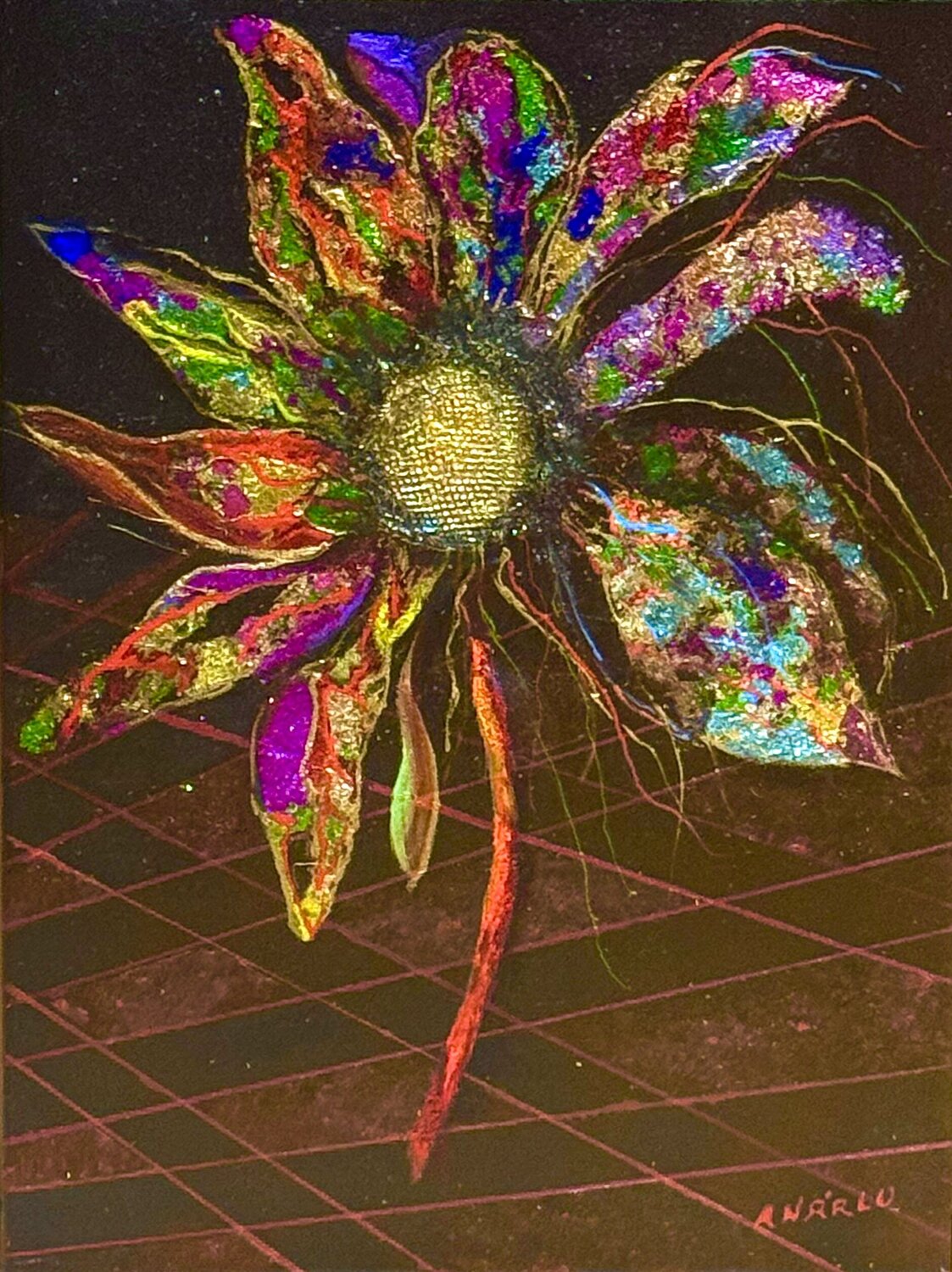 Holiday inflorescence (blossom) Andy Hollimon Original painting for sale