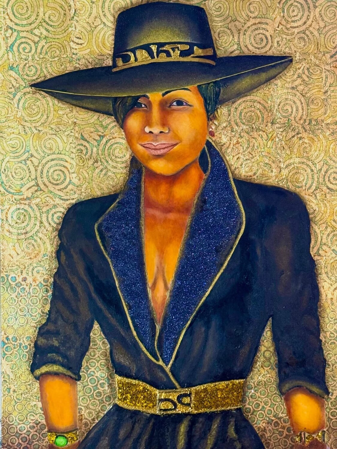 FEMME  (Une femme d’assurance /confiante) Andy Hollimon Original painting for sale