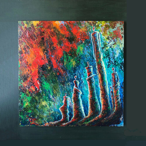 TRONCS DE VIE by Jean-Luc Lacroix, Painting for Sale on Select